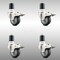 Service Caster 3 Inch 316SS Thermoplastic Rubber Swivel 1-3/4 Inch Stem Caster Set Lock Brake SCC-SS316TTLEX20S314-TPRB-134-4 - alternate 3